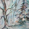 Kohti sinivalkoista hehkua, 64x54, �ljy, 1999