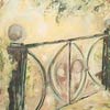 Puutarhan portti kertoo tuhat tarinaa, 140x100, �ljy, 1999