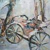Puiset rattaat, 54x81, �ljy, 1998